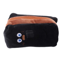 Cute Dog Dinosaur Plush Pencil Case, Premium Plush Material with Innovative Bread Shape and Soft Stuffed Surface, Large Capacity Black Cat Pencil