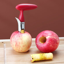 Xeyise Fruchtentkerner, wiederverwendbar, kompatibel mit scharfkantigem, entsteintem Obst, gewellte, gezahnte Öffnung, Birnenentkerner für die
