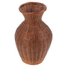 Vaso de bambu zen simples para uso doméstico, vasos de flores decorativos pequenos e requintados, cesto trançado, recipiente artificial para