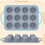 Ταψί για μάφιν σιλικόνης Grusce, 12 κούπες, αντικολλητική φόρμα για μάφιν με 2