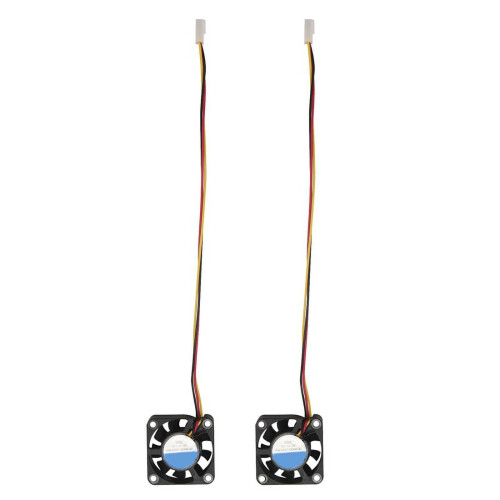 2Pcs3Pin40mm Square PC Computer Cooling Fan DC12V Black