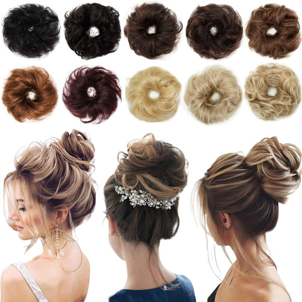 Unisex Human Hair Bun Hairpiece Curly Messy Bun Extension Natural Updo Chignon With Secure Fit