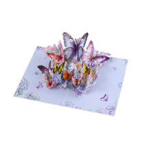 2025 & CISIL 3D Mother's Day Butterfly Series Bouquet Folding Greeting Card, Paper Sculpture Flower Festival Teacher's Day Blessing Gift