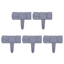 ZPAQI 9.64” x 5.12” Black Plastic Garden Border Edging (5 Count)