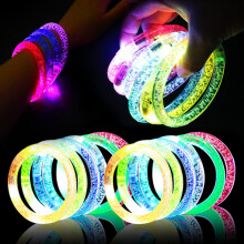 Garniture pour pochettes surprises enfants : 12 bracelets lumineux LED clignotants, jouets et cadeaux d'invités