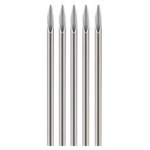 Warkul 5Pcs Sterile Piercing Needles Stainless Steel Easy to Use compatible with Sharp for Threading Jewelry One-time Piercing Needles