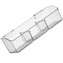 Convenient Hanging Kitchen Cabinet Door Transparent Three-compartment Onion Storage Baskets Organizer The Anti Rust Pet
