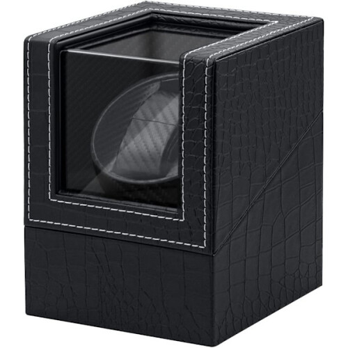 PU Leather Automatic Watch Winder Box, Simple Automatic Watch Display, Bracelet Storage