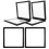 icolorfuled 4pcs Floating Jewelry Display Frame Transparent Storage Box 1