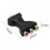 Conversor de vídeo e áudio compatível com HDMI para 3RCA, adaptador de vídeo AV compatível com HDMI, conversor banhado a ouro para 8