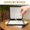 icolorfuled 4pcs Floating Jewelry Display Frame Transparent Storage Box 4