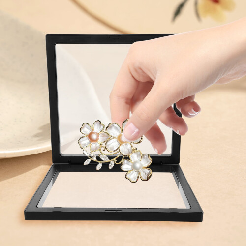 icolorfuled 4pcs Floating Jewelry Display Frame Transparent Storage Box 2