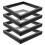 icolorfuled 4pcs Floating Jewelry Display Frame Transparent Storage Box 5