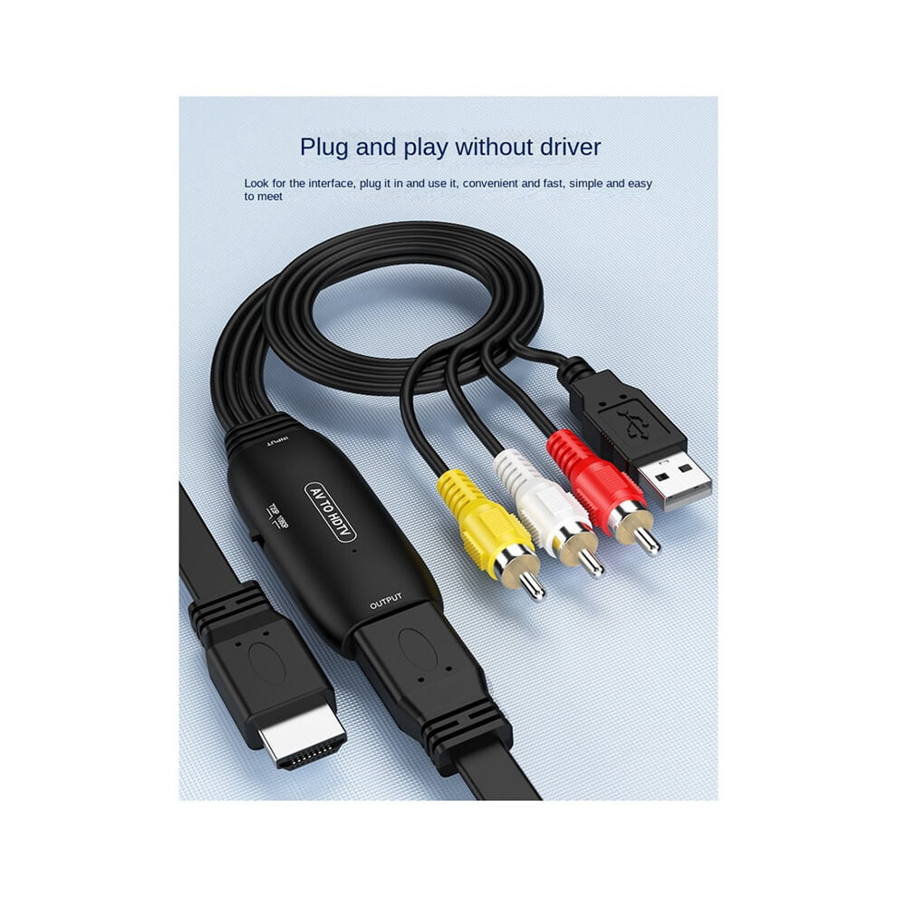 1080P Av To Hdtv Compatible To -Compatible Composite Adapter Converter With -Compatible Cable Av Adapter 9164030026629