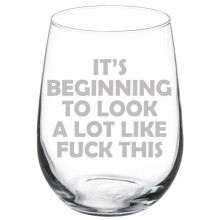 Verre à vin Gobelet « On dirait bien que c'est un Noël rigolo » (50 cl, sans pied)