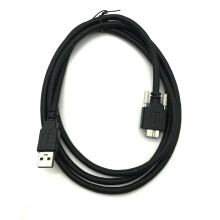 Cabo USB 3.0 para Micro USB 3.0 macho para macho com parafusos de fixação para câmeras industriais, disponível em 0,6 m, 1 m, 1,5 m e 5 m.