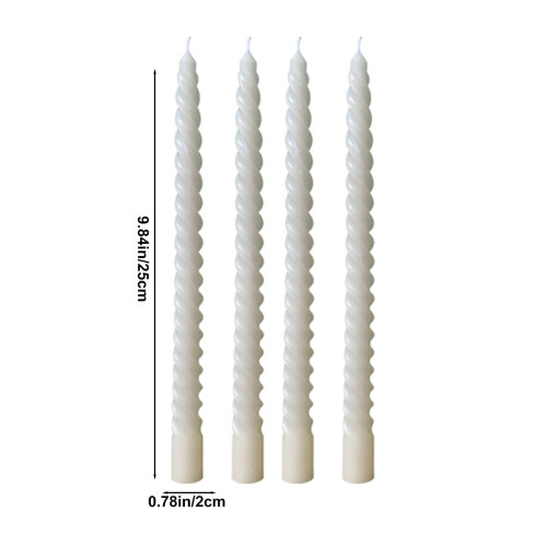 Lksixu4Pack10" Σπειροειδή Κεριά Κωνικά, Στάγδην Κεριά Παραφίνης Χωρίς Άχνη για 2