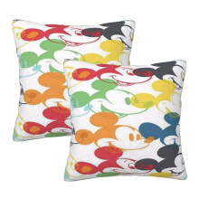 Mickey Mouse Dekokissenbezüge, 2er-Pack, Kissenbezüge für Sofa, Bett, Wohnzimmer, 56 x 56 cm