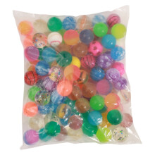 50 balles rebondissantes pour jeux de fête, carnaval et autres événements festifs. Jouets sauteurs pour enfants.