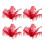 40 Pcs Natural Ostrich Feathers Wedding Decoration Red 20-25cm 1