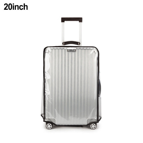 Capas para malas Gerich de 20 polegadas em PVC, transparentes, impermeáveis e à prova de poeira, protetoras para malas de viagem, laváveis.