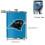 Panthers Fagon Hip Flask8oz, Ανοξείδωτο ατσάλι και δέρμα κατάλληλο για τρόφιμα, Συμβατό με 2