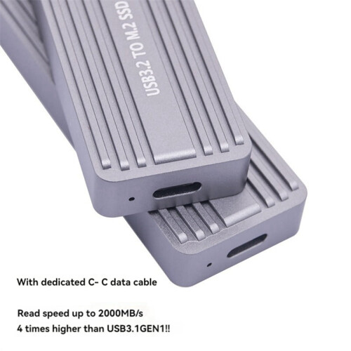 Θήκη SSD M.2NVMe NGFF USB3.2GEN2 σε M.2SSD, Μονάδα SSD 20Gbps, Κουτί θήκης M.2 για SSD 2230/2242/2260/2280 2