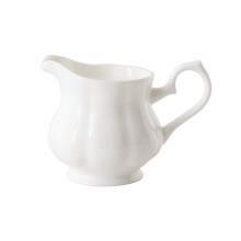 Ceramic Cream Pitcher 230ml Bell Shape Elegant Royal Design for Milk and Sauces Afternoon Tea