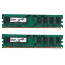 2x2GB DDR2PC2-6400 800MHz 240 pinos 1.8V Memória RAM DIMM para desktop, compatível com AMD (2GB/800,W)