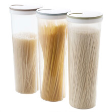 Joyfeel Spaghetti-Behälter, Kunststoff-Nudelbehälter, Getreide-, Müsli-, Nuss-, Bohnen-Lebensmittelaufbewahrungsbox mit verschließbaren Deckeln
