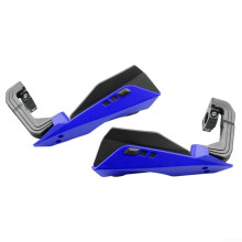 1 Pair 22mm 7/8in Motorcycle Hand Guards with ABS Handlebar Windshield Protector, Blue Black