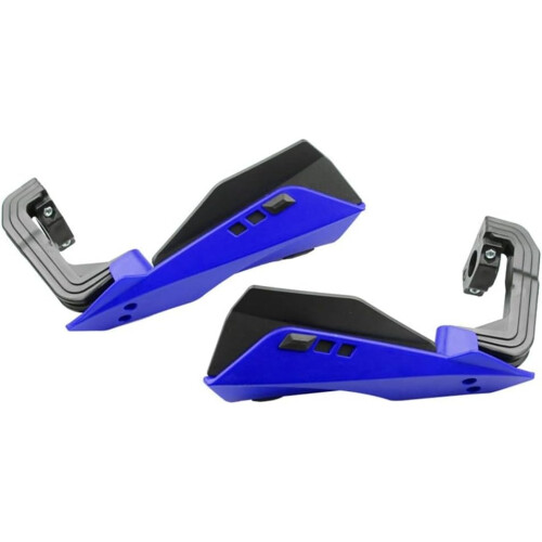 1 Pair 22mm 7/8in Motorcycle Hand Guards with ABS Handlebar Windshield Protector, Blue Black 1