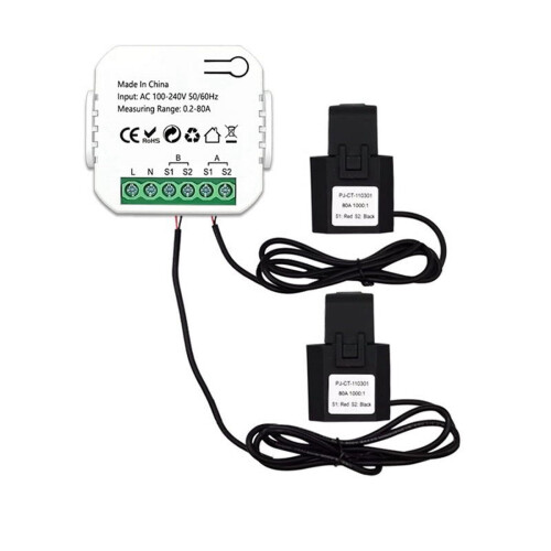 Μετρητής Ενέργειας Tuya Smart ZigBee, Αμφίδρομος, 2 Κατευθύνσεις με Αισθητήρα Ρεύματος,