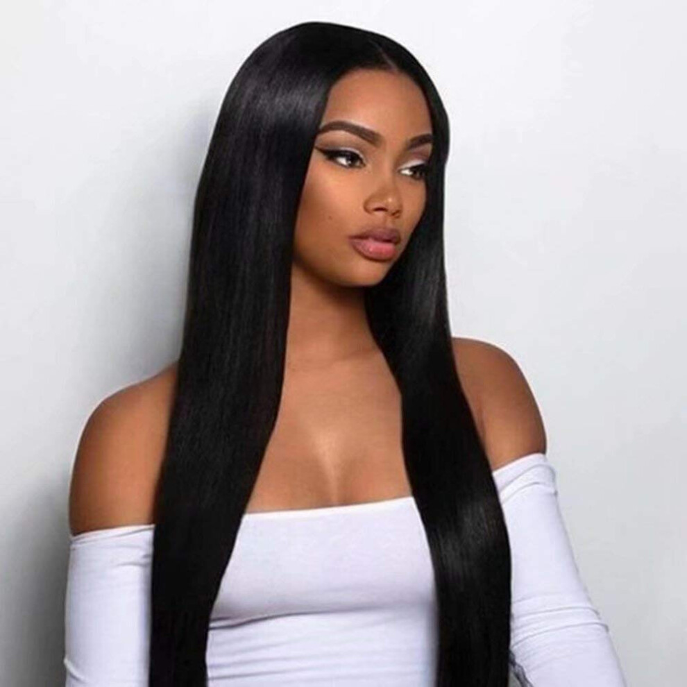 Unisex Brazilian Virgin Straight Hair 10A Grade 34Inch Human Hair Bundle Unprocessed Weave Extensions