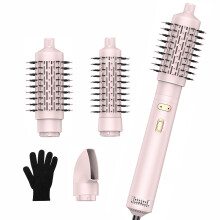 3 in 1 Rotating Hot Air Brush Hair Dryer with Ceramic Ionic Styling, 2 Brush Sizes, 3 Heat 2 Speed