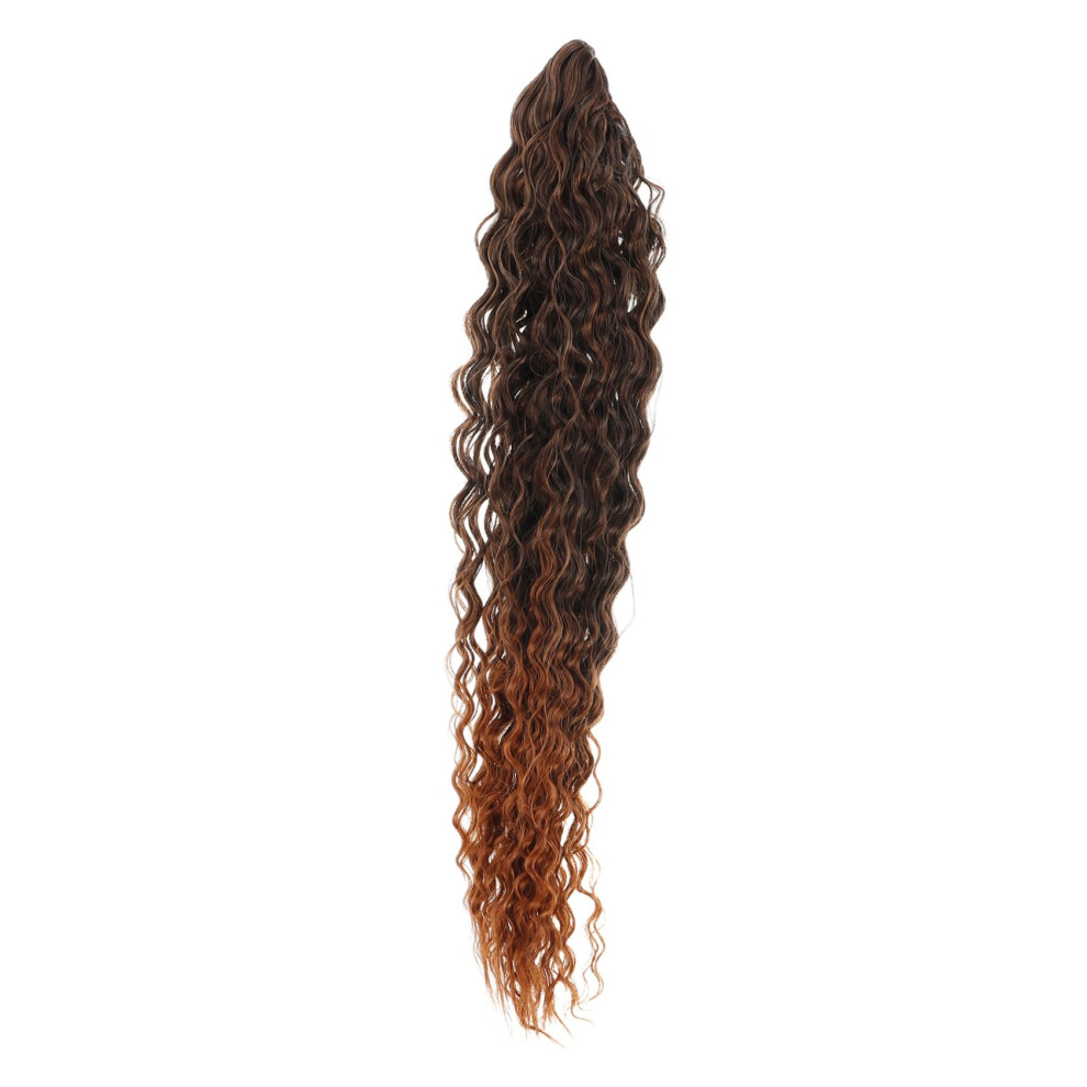 Unisex Human Hair Ponytail Extension Deep Wave Curly Drawstring For Women Instant Volume Boost Style