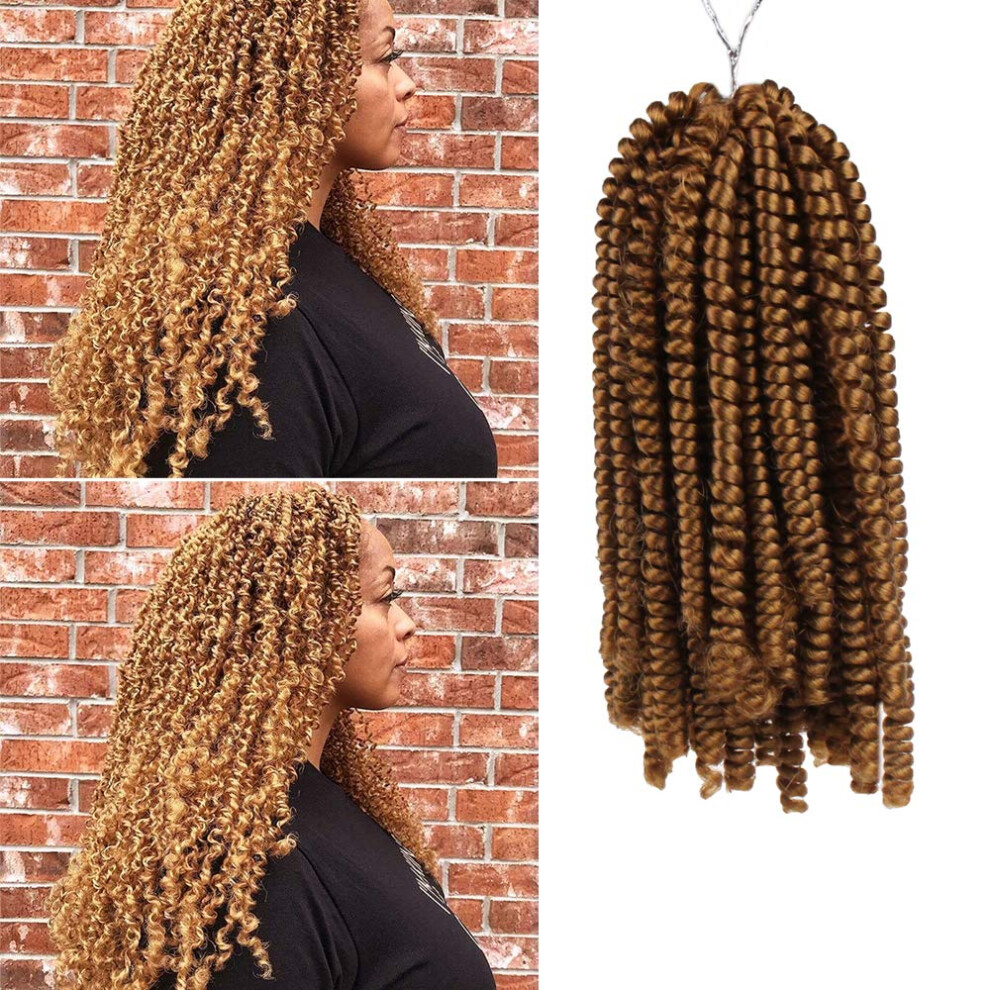 Unisex Spring Twist Crochet Hair 8 Inch 27 Color Soft TangleâResistant Nubian Twist Extensions