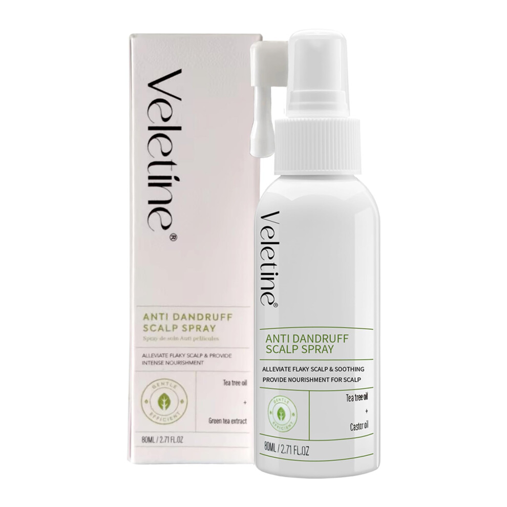 Scalp Refresh Spray with Tea Tree and Peppermint for Itchy Dry Flaky Skin Relief, 80ml