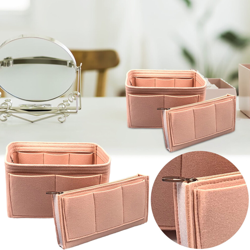 Uclet Storage Containers Purse Organizer Insert Felts Makeup Cosmetic Bag In Bag Handbag Tote Organizer Compartment Storage For