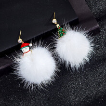 Orecchini natalizi da donna, graziosi gioielli natalizi, regali di Capodanno, compatibili con le decorazioni natalizie in offerta.