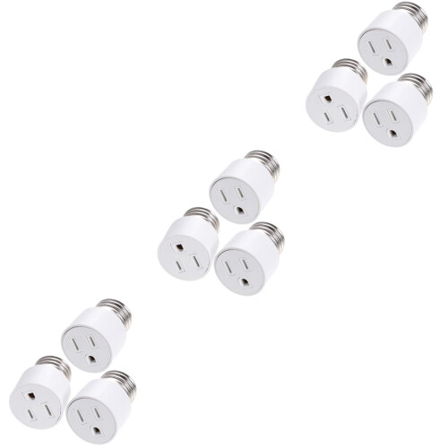 9Pcs E26Converter Light Bulb Outlet Plug Splitter Light Socket Adapter E26Adapter Lighting Accessory