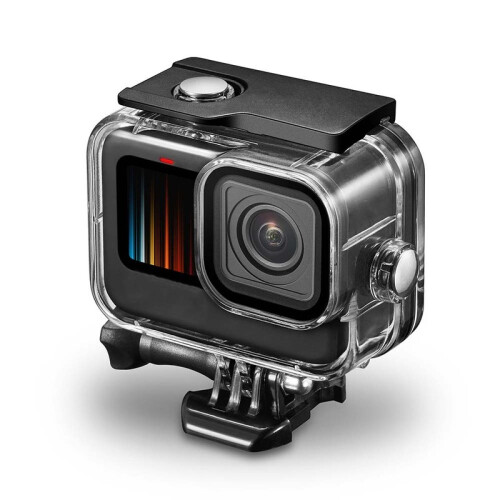 Αδιάβροχη θήκη για GoPro Hero11 10 9, μαύρο περίβλημα με αντιθαμβωτικά ένθετα, 2