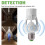 Relocy360 PIR Motion Sensor LED Light Bulb E27Holder AC110-220V, compatible with Human body sensor light, White, Plastic 5