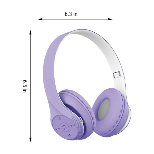 Ασύρματα ακουστικά Bluetooth, HD στερεοφωνικός ήχος πάνω από το αυτί με ενσωματωμένο 2