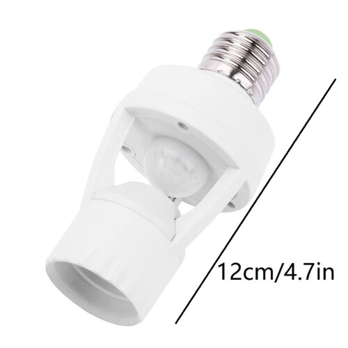 Relocy360 PIR Motion Sensor LED Light Bulb E27Holder AC110-220V, compatible with Human body sensor light, White, Plastic 2