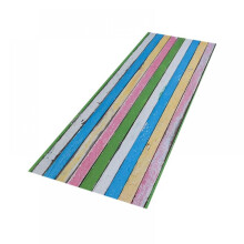 MarinaVida Colored Old Wooden Boards Print Bath Rugs Doormats,Non Slip Bathroom Rug Carpet
