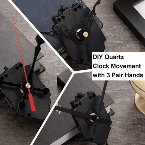 3X Μηχανισμός κίνησης ρολογιού εκκρεμούς DIY με 3 ζευγάρια διαφορετικών δεικτών, 1