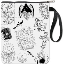 Capas para livros em estilo gótico, em tecido lavável com zíper e bolso extra, compatíveis com livros de bolso, ótimo presente para amantes de