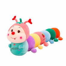 TOFOTL37Inch Juguete de peluche creativo Nuevo Lindo muñeco de oruga de fresa con cabeza levantada Almohada grande de rayas Regalos para niños y