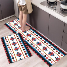 Rutschfester, geometrischer Boho-Läufer mit Blumenmuster, ergonomischer Überwurfteppich, Küchenteppich-Set, Fußteppiche für Schlafzimmer